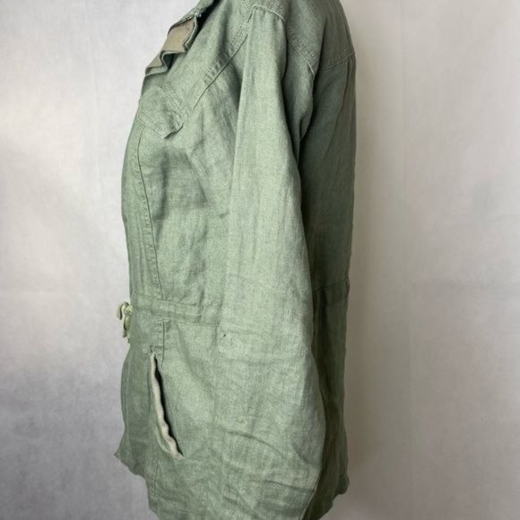 Michael Stars ladies green linen jacket lightweight full zip size XS - Picture 5 of 14